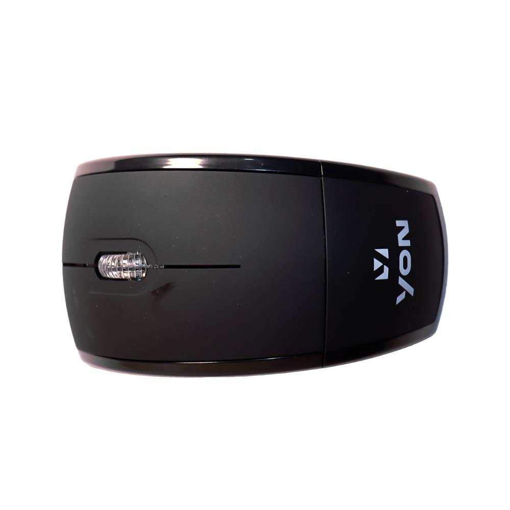 Mouse YON MO-028 Wireless, 2.4G, 10m, Pilha AAA, Preto