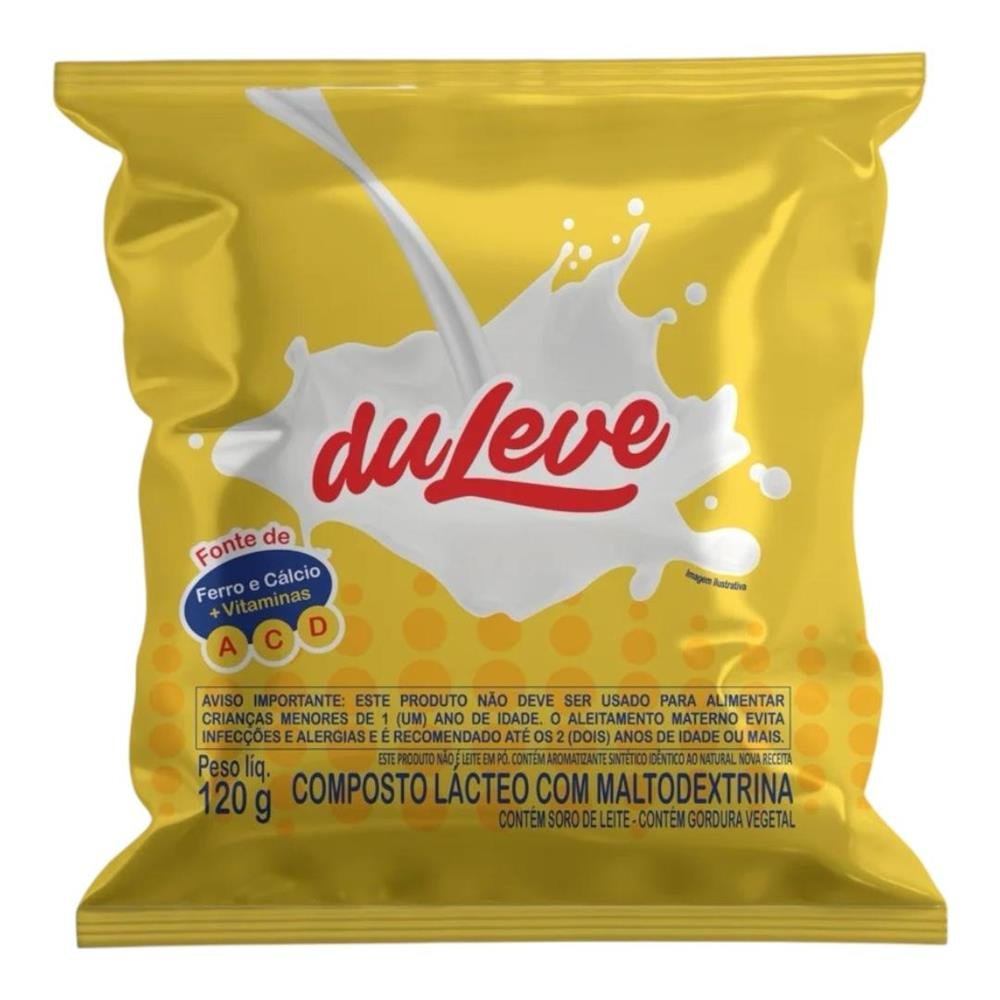 Leite em pó Duleve Composto 120g - Fardo com 60 unidades.