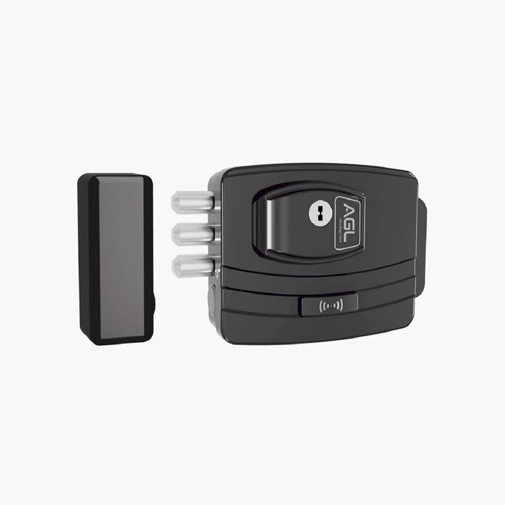 Fechadura Eletrônica AGL Ultra Magic Card, Wi-fi, IP65, AGL Home, Assistentes de Voz, Aço, Preto