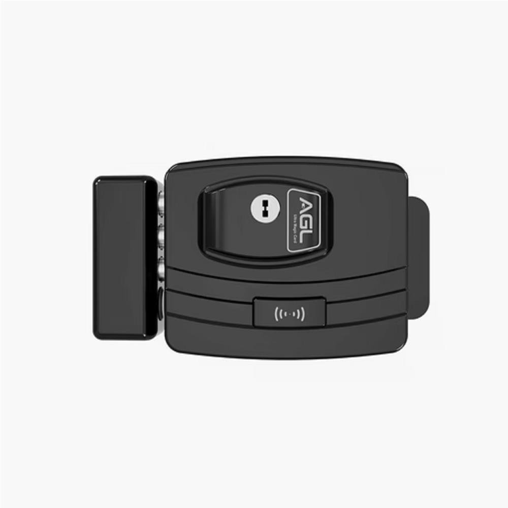 Fechadura Eletrônica AGL Ultra Magic Card, Wi-fi, IP65, AGL Home, Assistentes de Voz, Aço, Preto