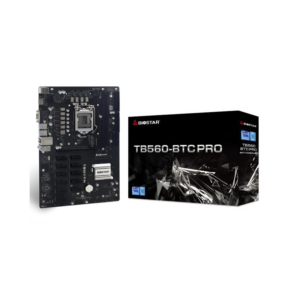 Placa mãe BIOSTAR ATB560-BTC PRO 1200, Chipset Intel B560, 2 Slots DDR4, 64GB RAM, XMP, M.2, Gigabit, ATX