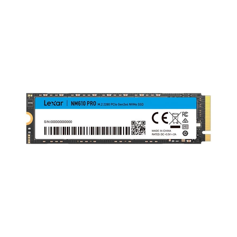 SSD Lexar NM610 Pro, 500GB, M.2 NVMe 2280, Leitura 3300MB/s e Gravação 1700MB/s