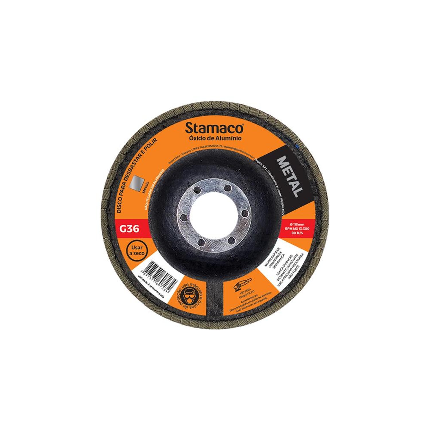 Flap De Lixa Para Metal Stamaco 115Mm G36