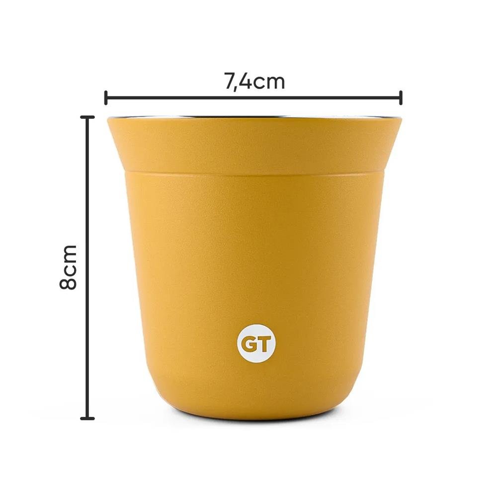 Copo Térmico Goldentec GT Espresso 150ml Amarelo