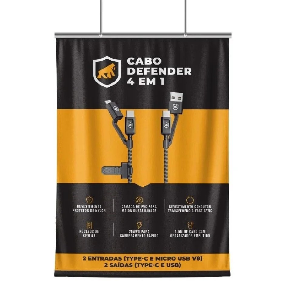 Mini Banner Cabo Defender 4 Em 1