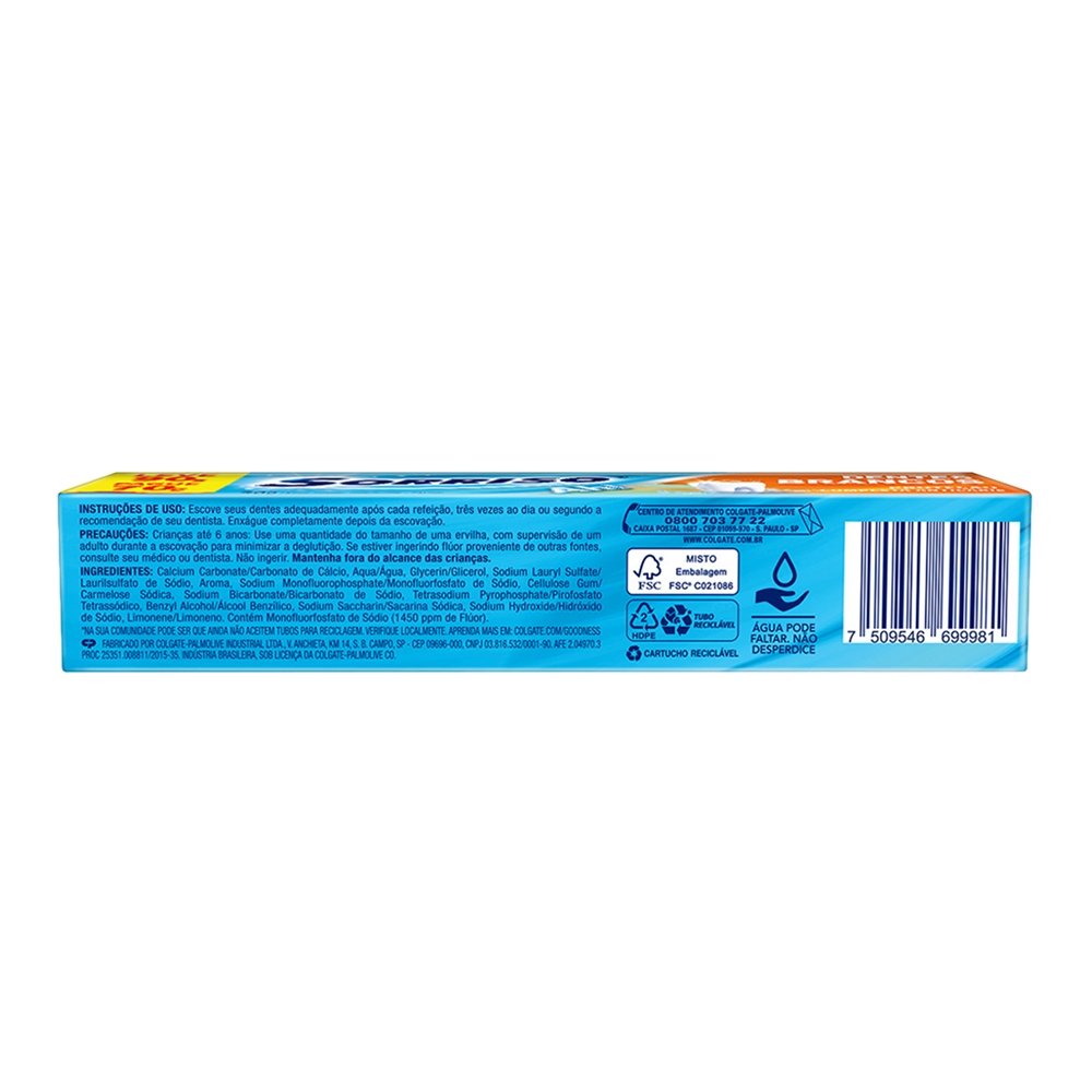 Creme Dental Sorriso Dentes Brancos 90g - Embalagem com 12 Unidades - Leve 90g Pague 70g