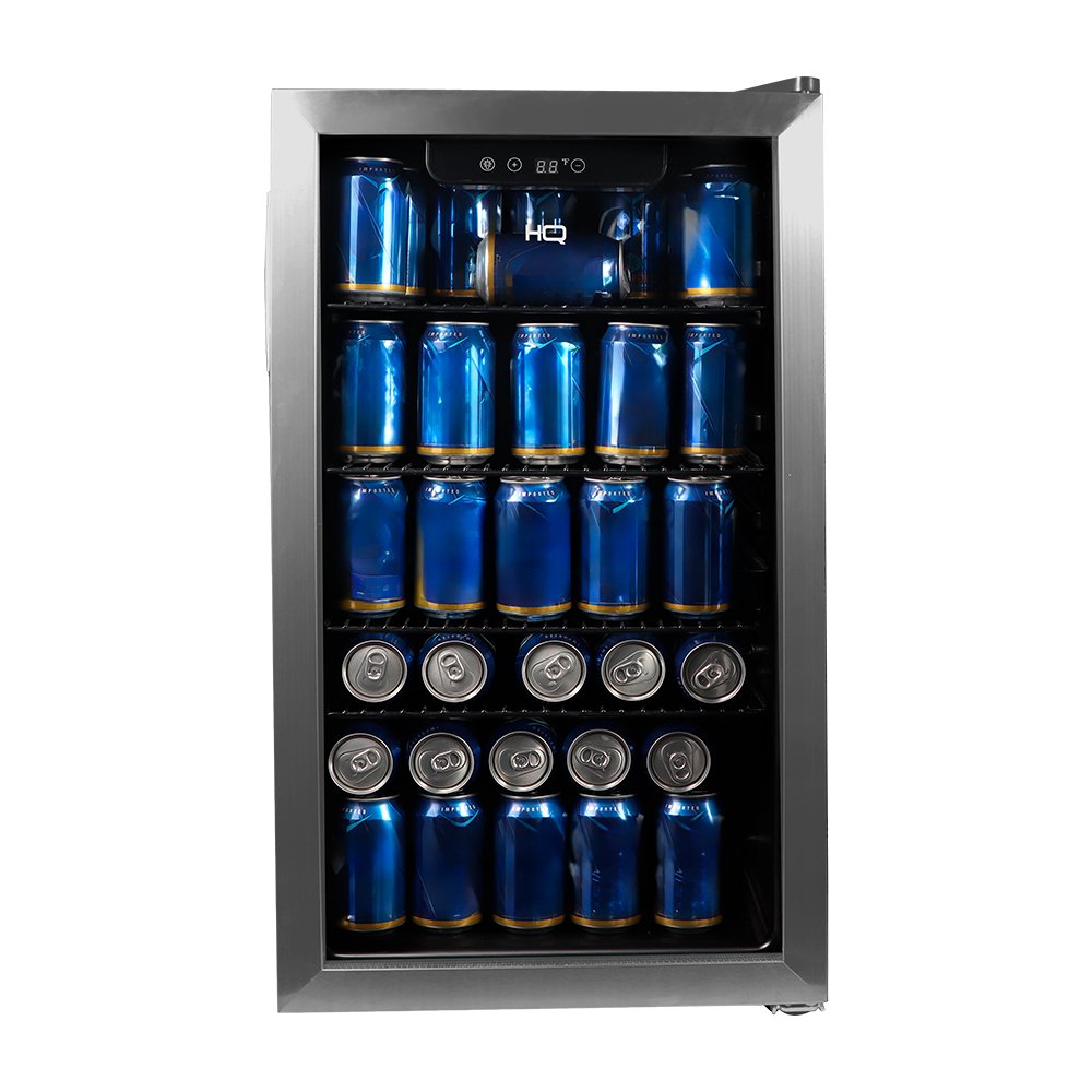 Cervejeira Expositor Vertical HQ Vidro Duplo 100 Litros Inox HQ-100CEVPV2 220V