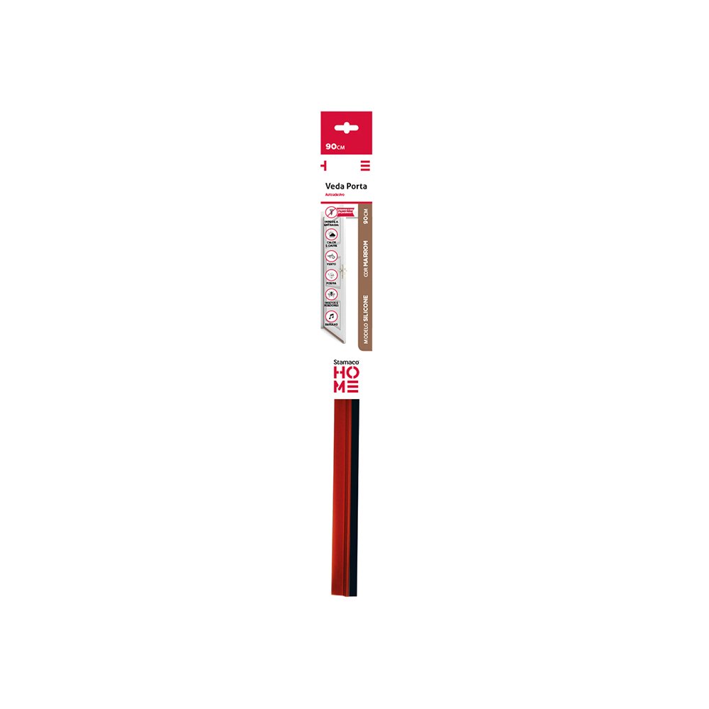 Veda Porta Rodo 90cm Marrom - Stamaco Home
