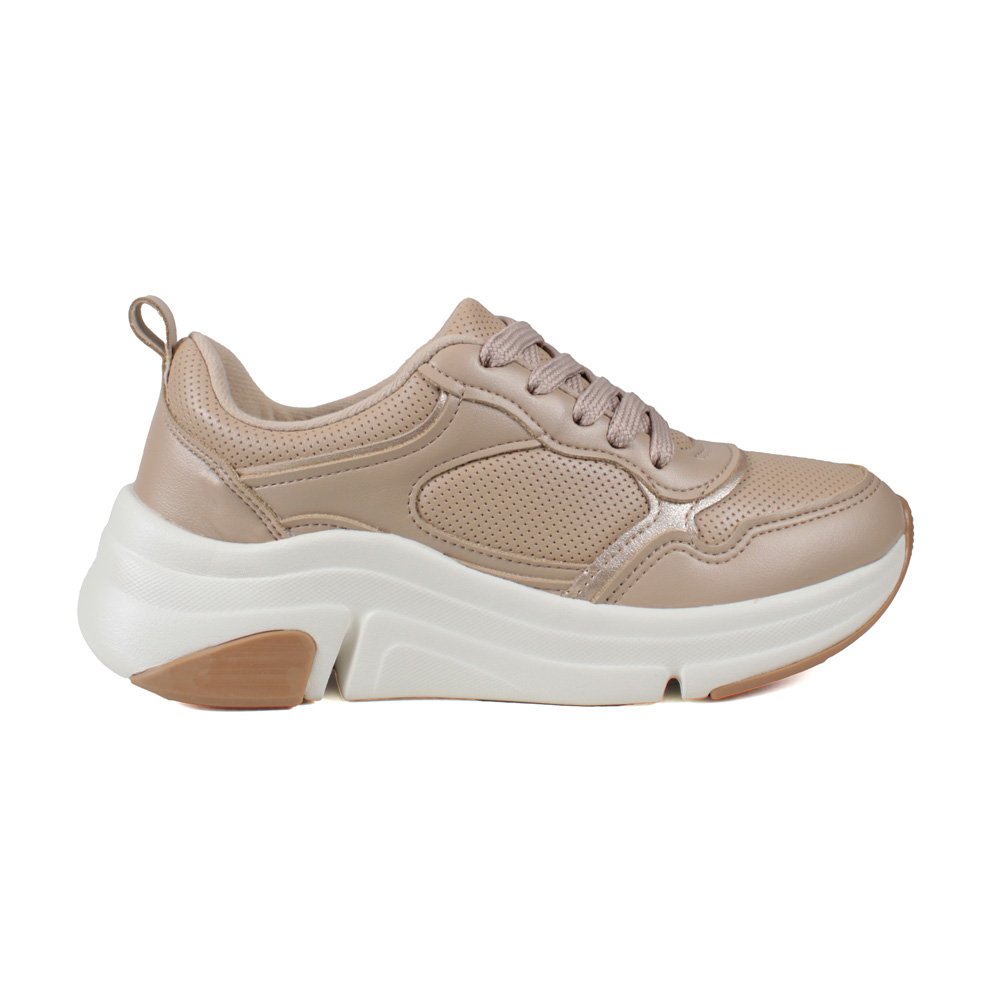 Tenis Modare 7401.103.29939.29574 Bege Dourado 34-39 Com 8 Pares