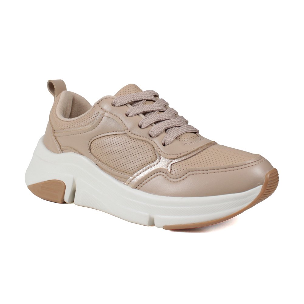 Tenis Modare 7401.103.29939.29574 Bege Dourado 34-39 Com 8 Pares