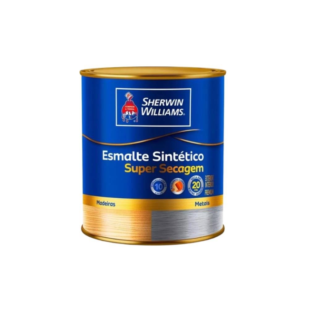 Tinta Esmalte Sintético Premium Alto Brilho Super Secagem 0,9l 7510002 Branco Sherwin-williams