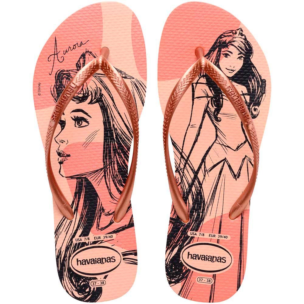 Havaianas Slim Princesas 2022 Rosa Ballet Dourado Blush Rosa 39/40 Com 12 Pares
