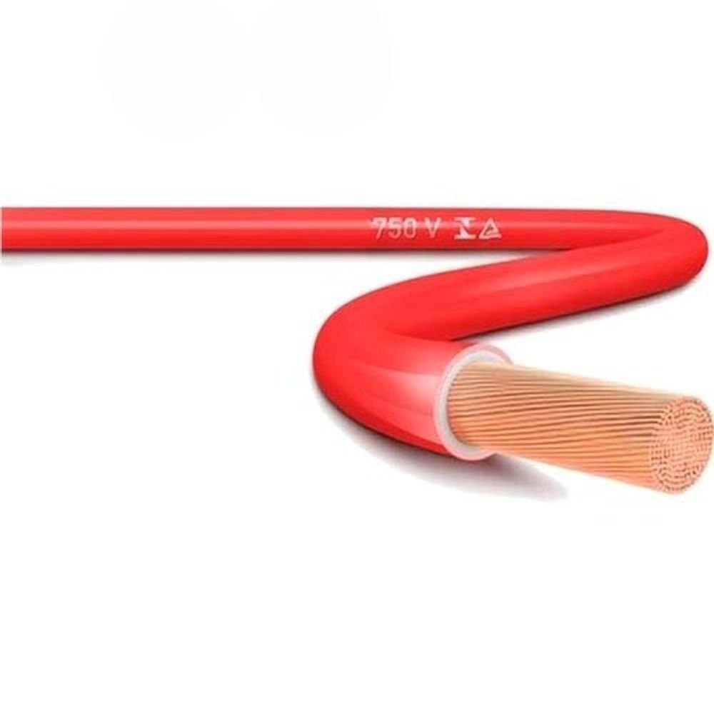 Cabo Elétrico 6 Mm Vermelho Peça Com 100 Metros Top Cables