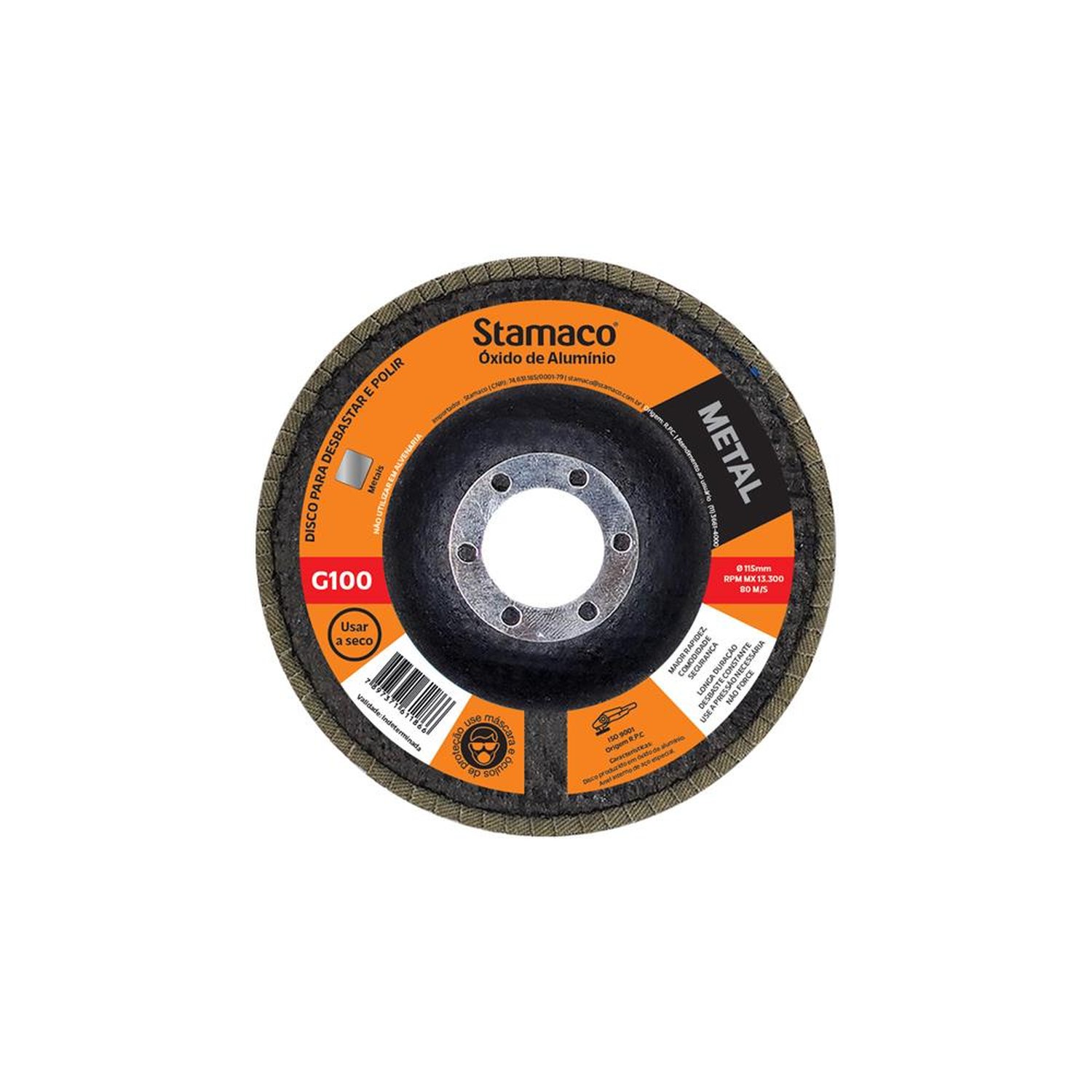 Flap De Lixa Para Metal Stamaco 115Mm G100
