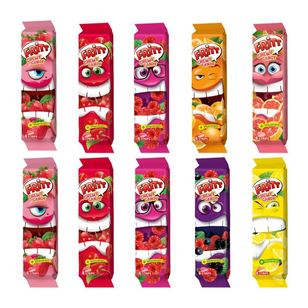 Balas Mastigáveis Fritt 70g com Sabores Sortidos