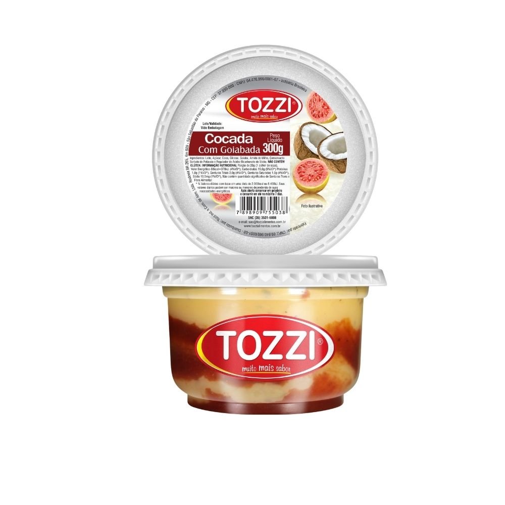 Cocada Com Goiabada, Pet 300 G Tozzi Caixa 12x1