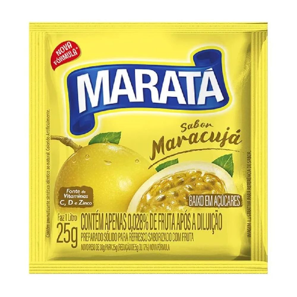 Suco Marata Maracuja 25g - Caixa com 8 Unidades
