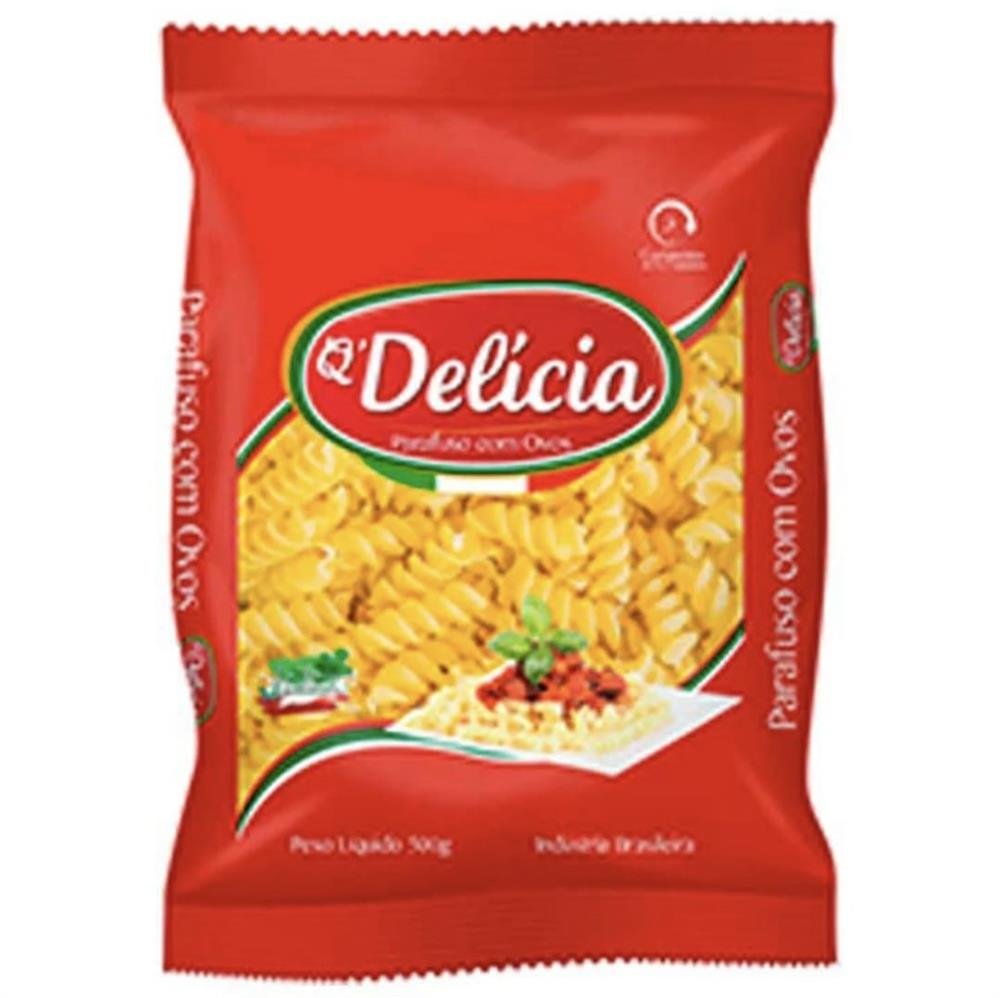 Massa Parafuso Q Delícia 400g- Fardo com 20 unidades.