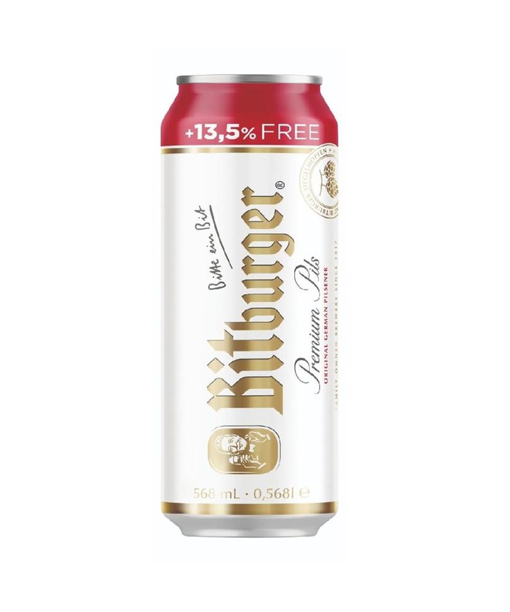 Cerveja puro malte pilsen Bitburger Pils 568ml fabricada na Alemanha