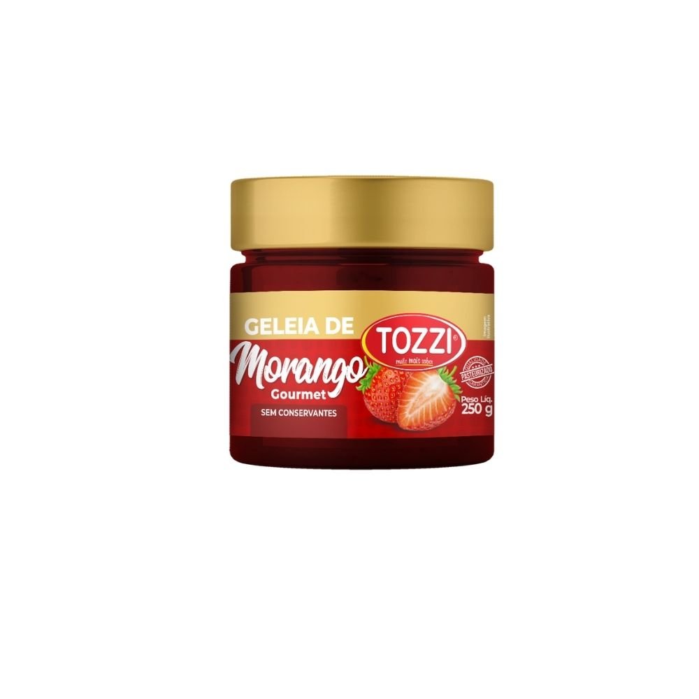 Geleia De Morango Gourmet, Pote 250G Tozzi 6x1