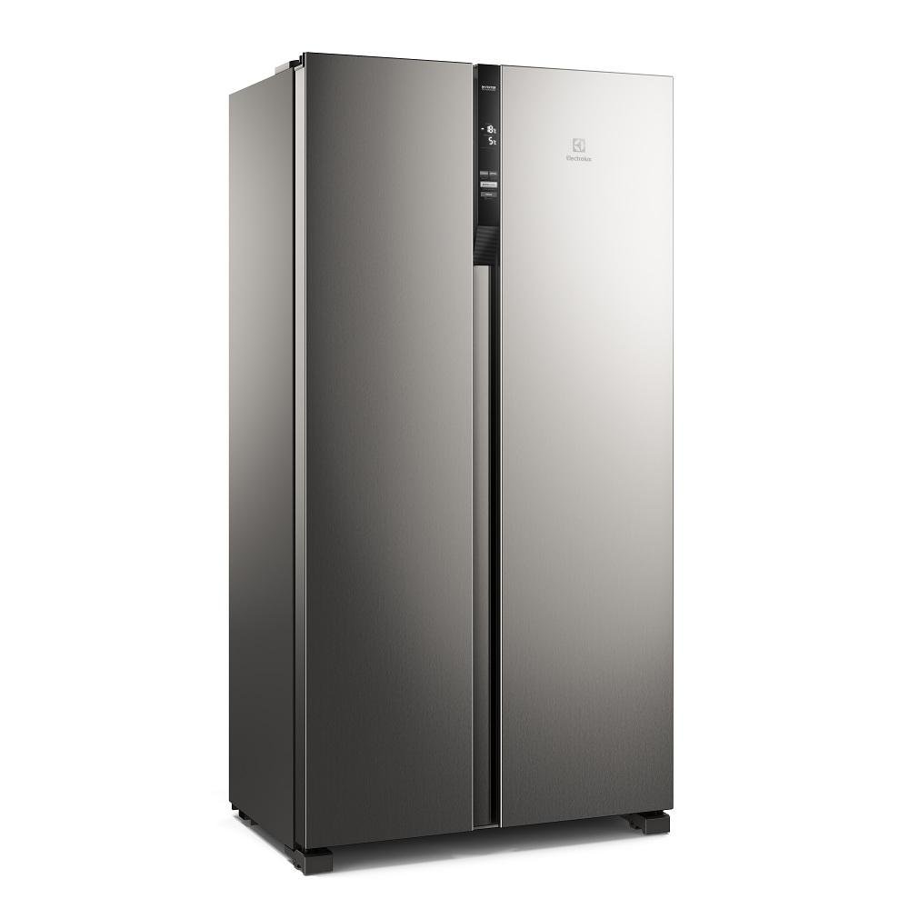 Geladeira Electrolux 435 Litros Side by Side Efficient com AutoSense Inox IS4S 127V