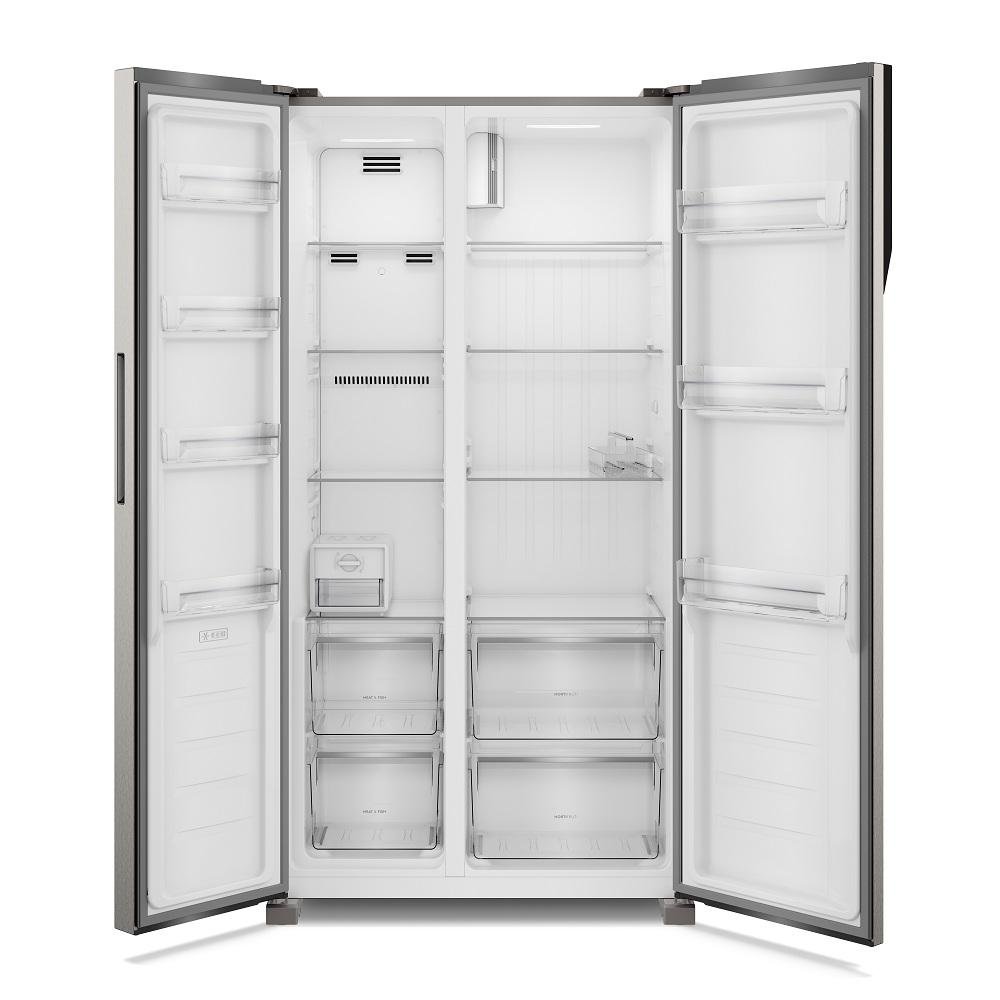Geladeira Electrolux 435 Litros Side by Side Efficient com AutoSense Inox IS4S 127V