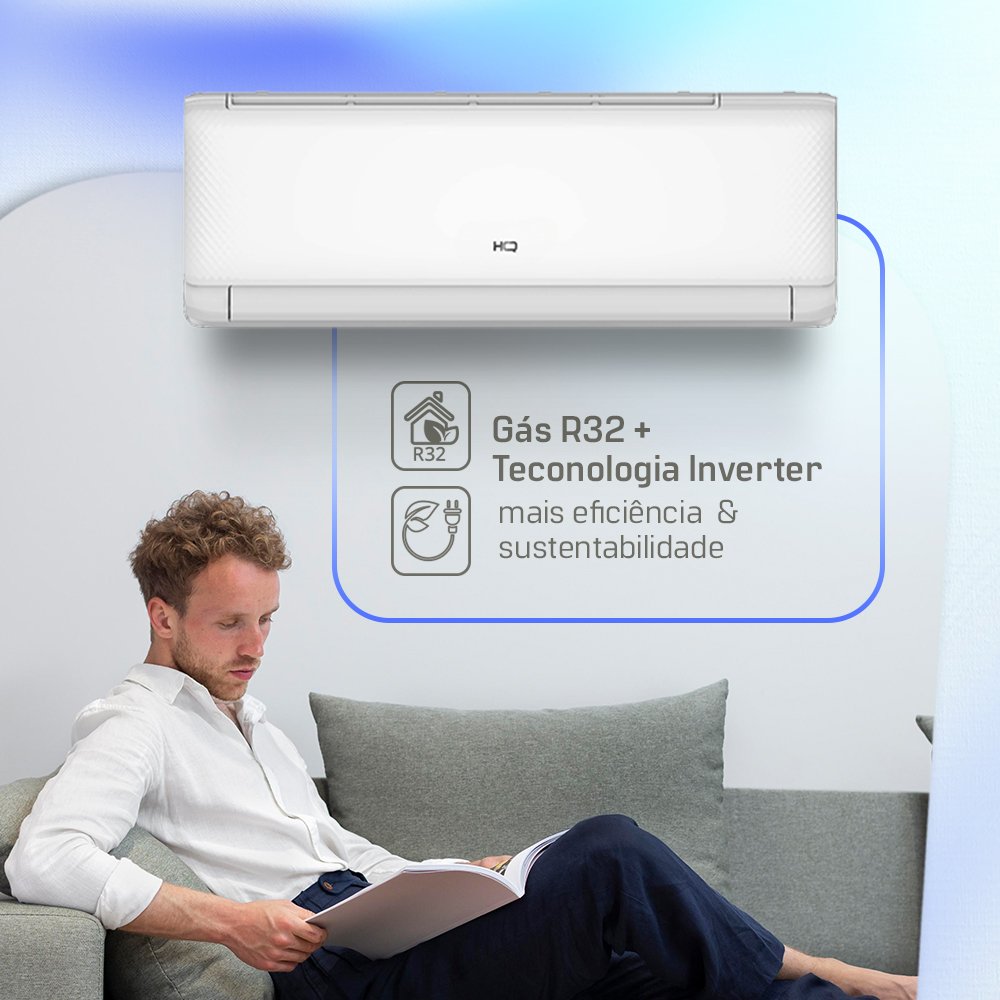 Ar Condicionado Split HQ Hi Wall Inverter 24.000 BTU/h Quente e Frio Monofásico Branco HQ-INV24000QFA - 220V