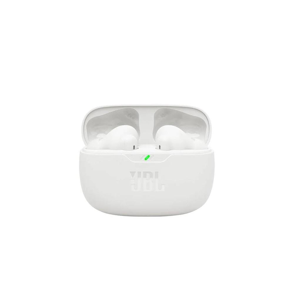 Fone de Ouvido Sem Fio Intra Auricular JBL Wave Beam 2, Bluetooth, Cancelamebto Ativo de ruido, IP54, Branco - JBLWBEAM2WHT.