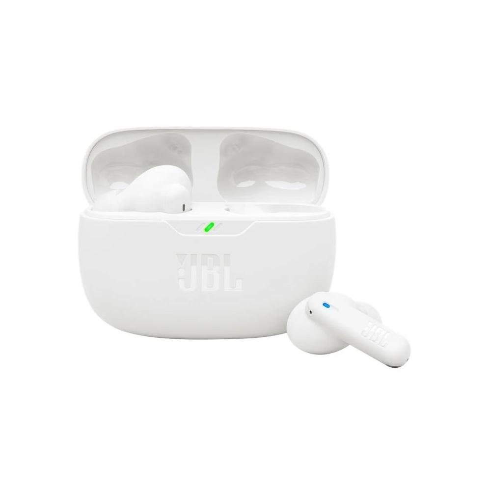 Fone de Ouvido Sem Fio Intra Auricular JBL Wave Beam 2, Bluetooth, Cancelamebto Ativo de ruido, IP54, Branco - JBLWBEAM2WHT.