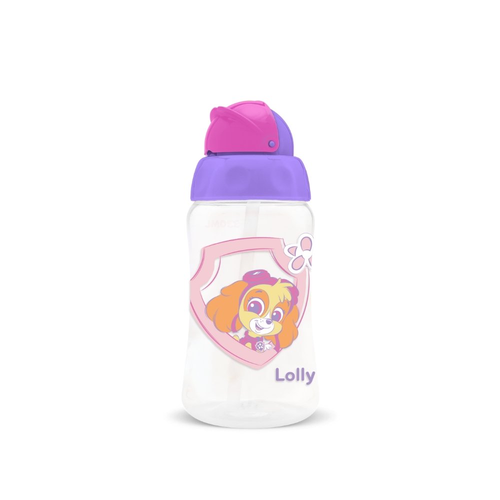 Copo Com Canudo Lolly Patrulha Canina Feminino 330ml