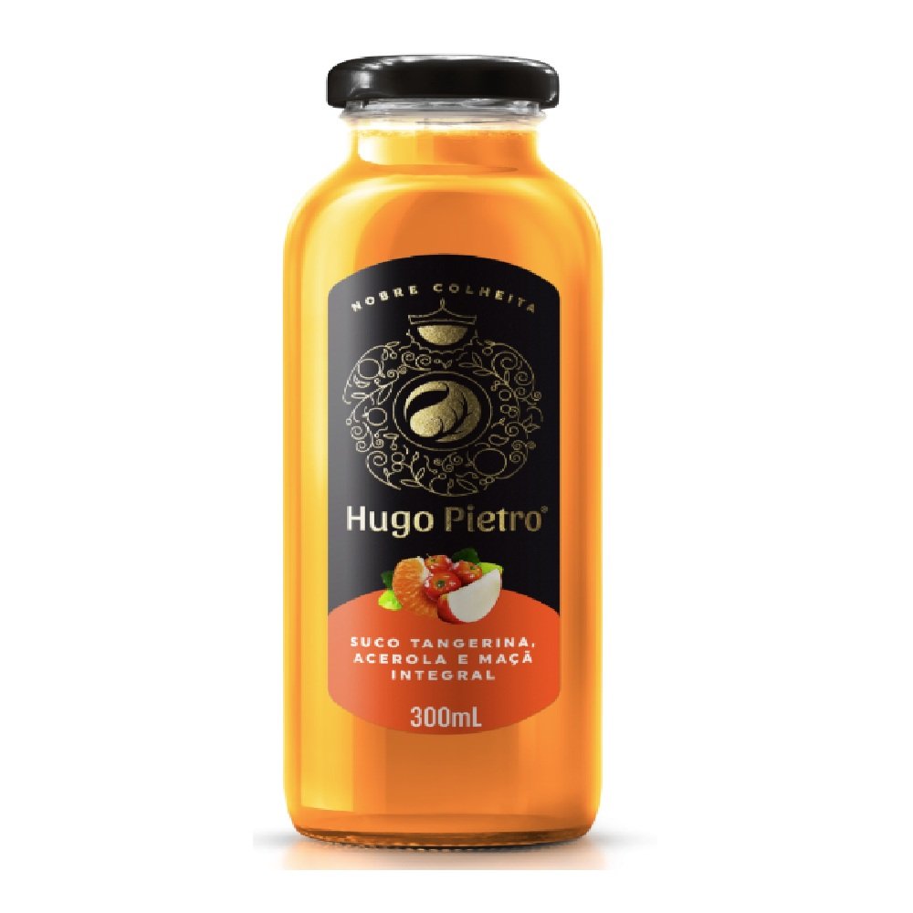 Suco de Tangerina, Acerola e Maçã Hugo Pietro 300ml Integral Nobre Colheita