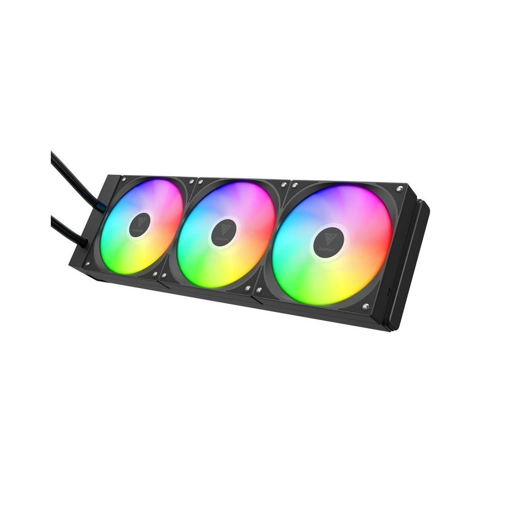 Water Cooler Gamdias Chione E4-420, ARGB, 420mm, Display Digital, Intel-AMD, PWM, Preto - CHIONE E4-420.