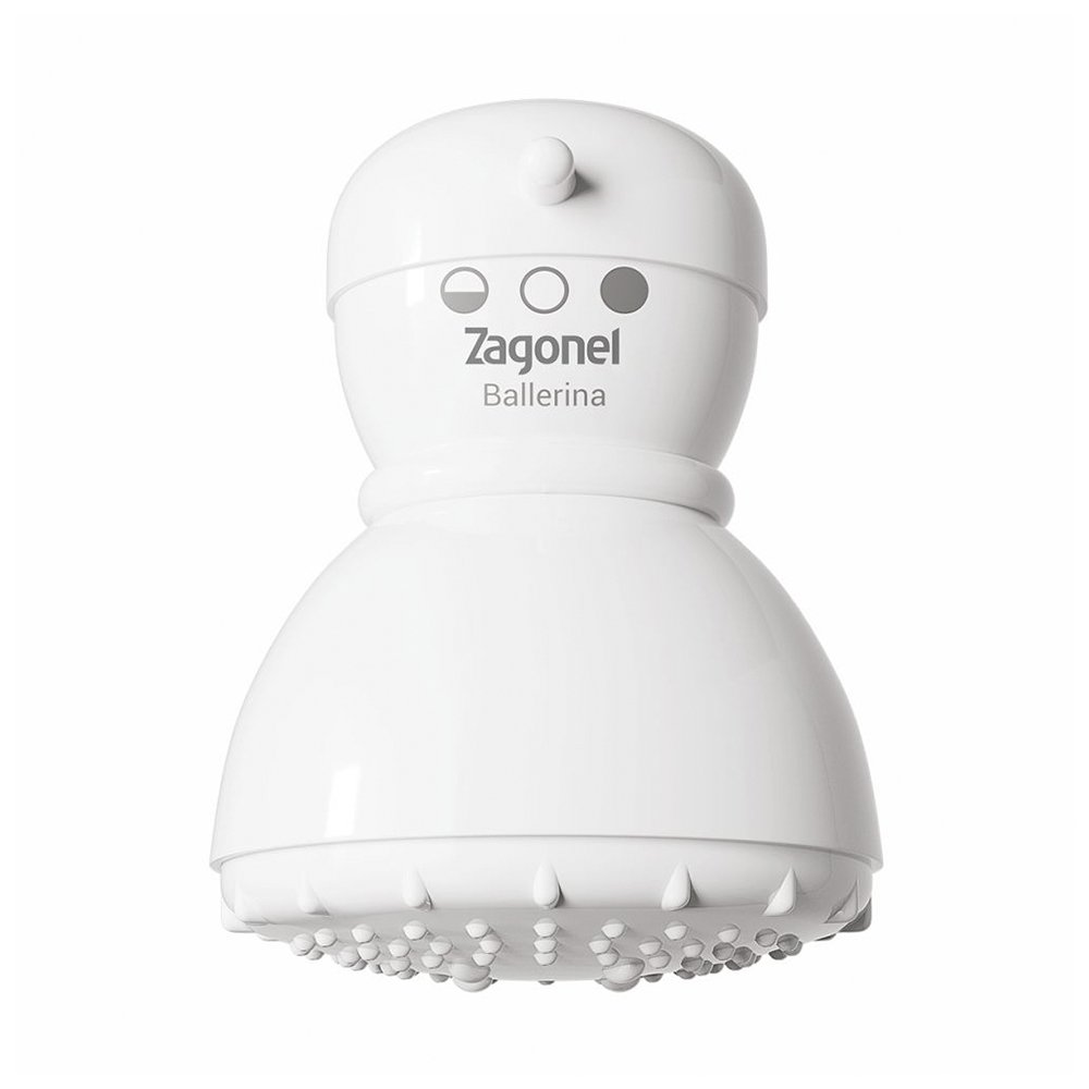 Chuveiro Ducha Zagonel Ballerina 3 Temperaturas 220V 5350W Branco