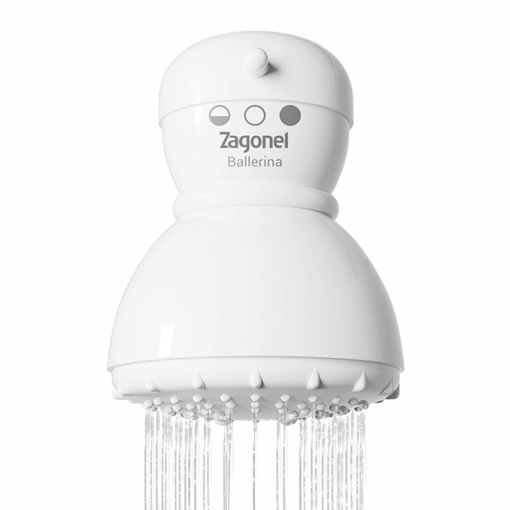 Chuveiro Ducha Zagonel Ballerina 3 Temperaturas 220V 5350W Branco