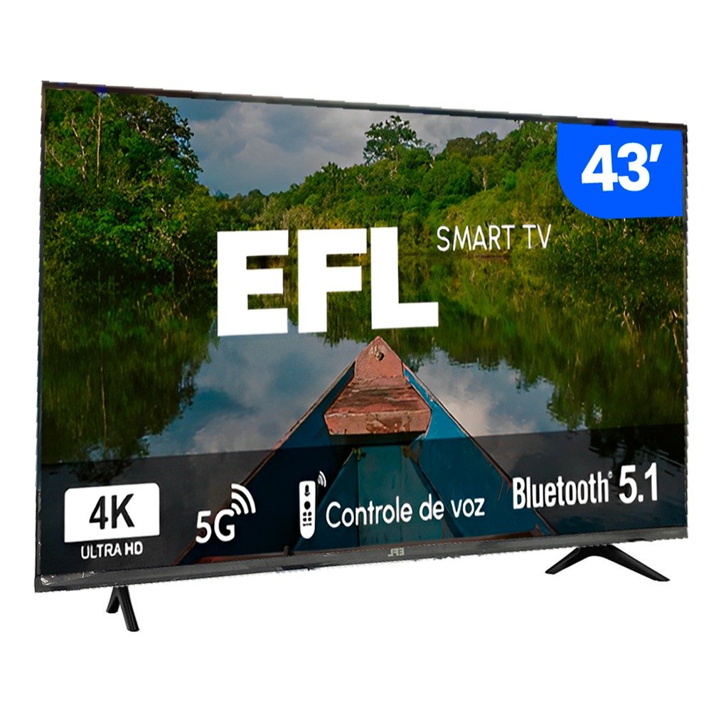 Smart TV EFL 43" Full HD 43SX800FD DLED Bivolt com Sistema Whale OS