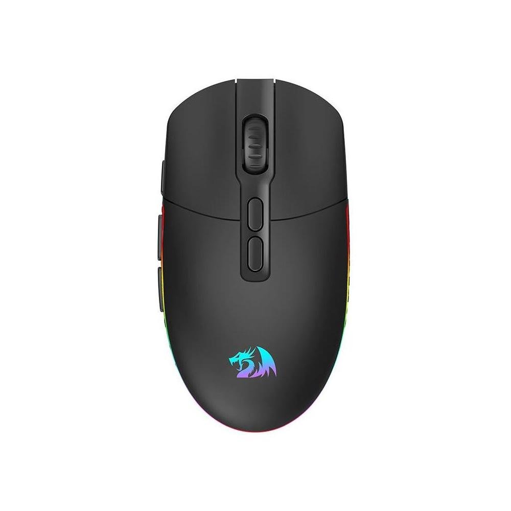 Mouse Gamer Redragon Invader Pro, 10000 DPI, Wireless, Bluetooth, 9 Botoes, RGB, USB-C, Sensor: Pixar PMW3325, Preto - M719RGB-PRO.