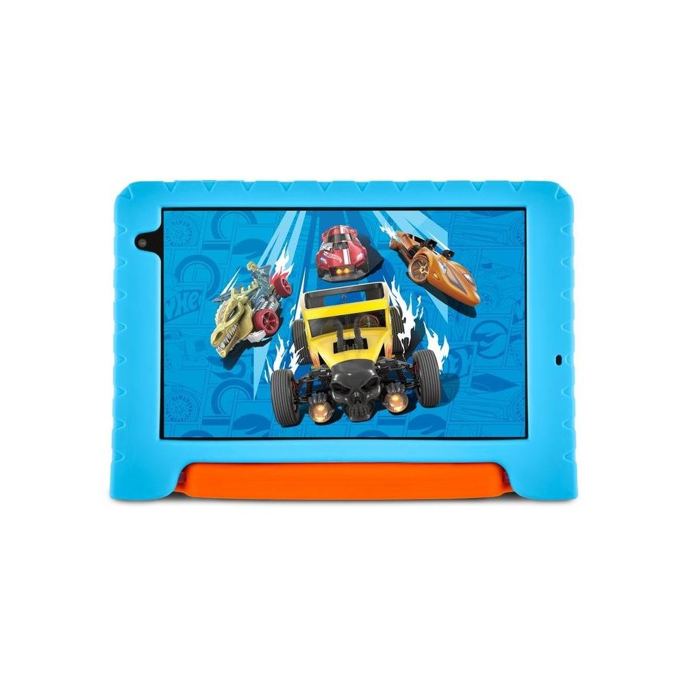 Tablet Hot Wheels Multi com Controle Parental e Google Kids Space, 6GB RAM, 64GB, Tela 8 pol HD IPS, Wi-fi, Android 13, Octa Core - NB435.