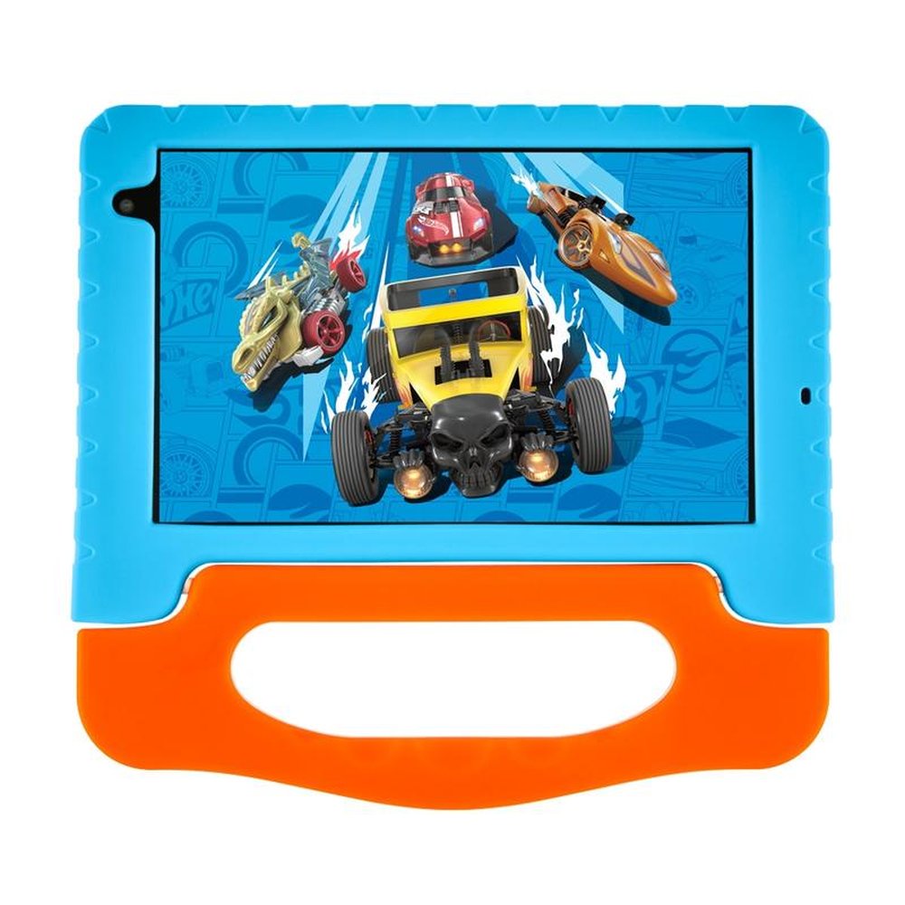 Tablet Hot Wheels Multi com Controle Parental e Google Kids Space, 6GB RAM, 64GB, Tela 8 pol HD IPS, Wi-fi, Android 13, Octa Core - NB435.