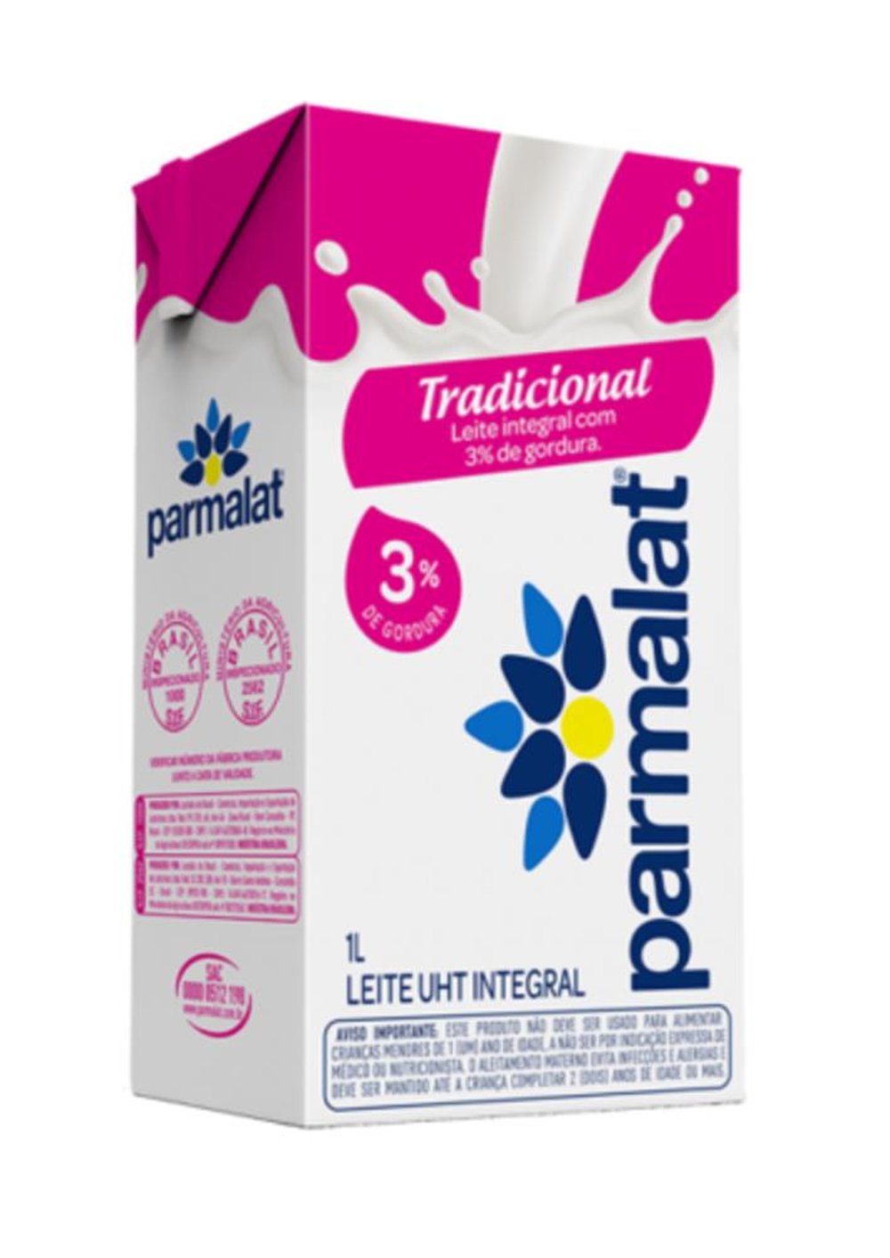 Leite UHT Integral Parmalat TP 12x1L