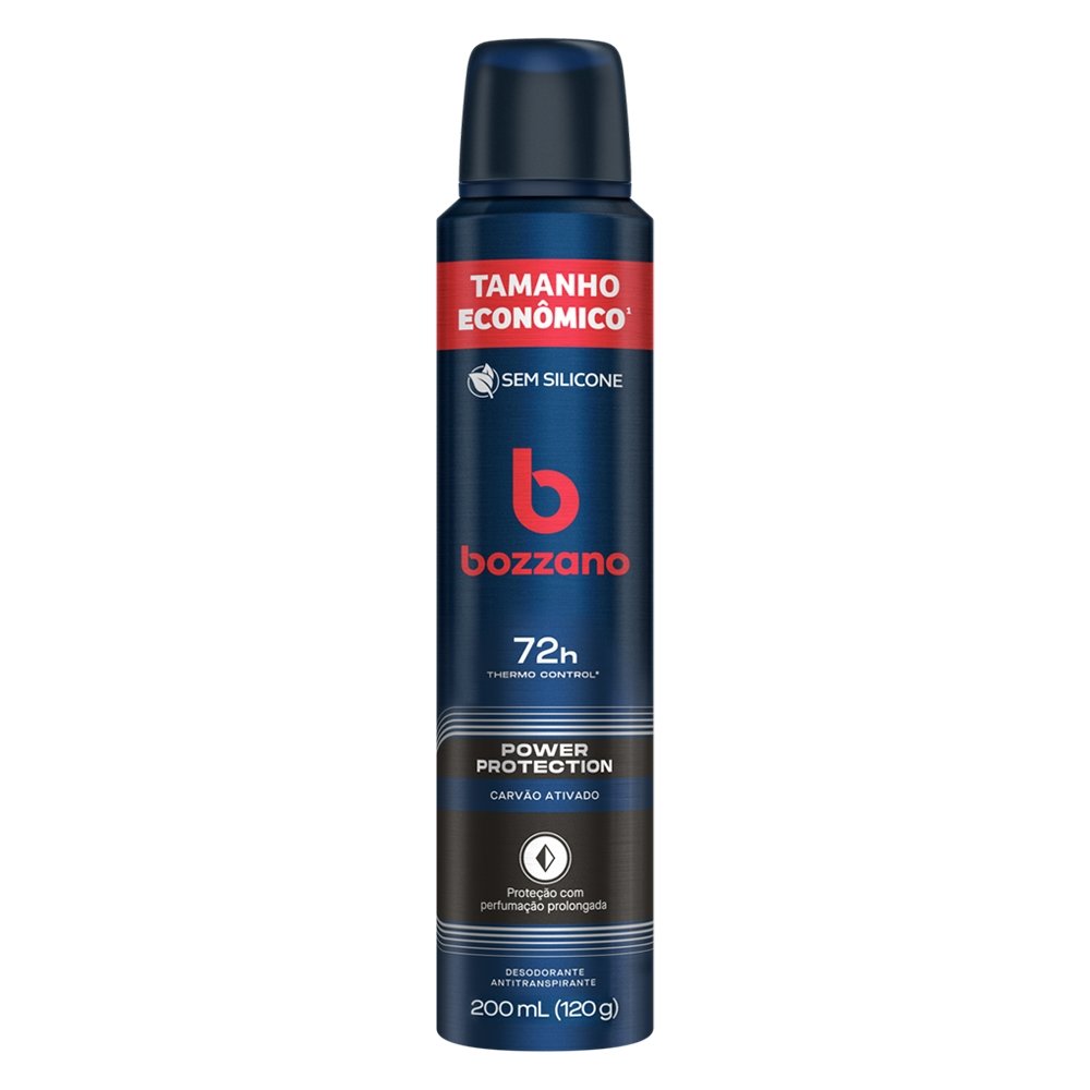 Desodorante Bozzano Aerossol Carvão Ativado Tamanho Econômico 200ml