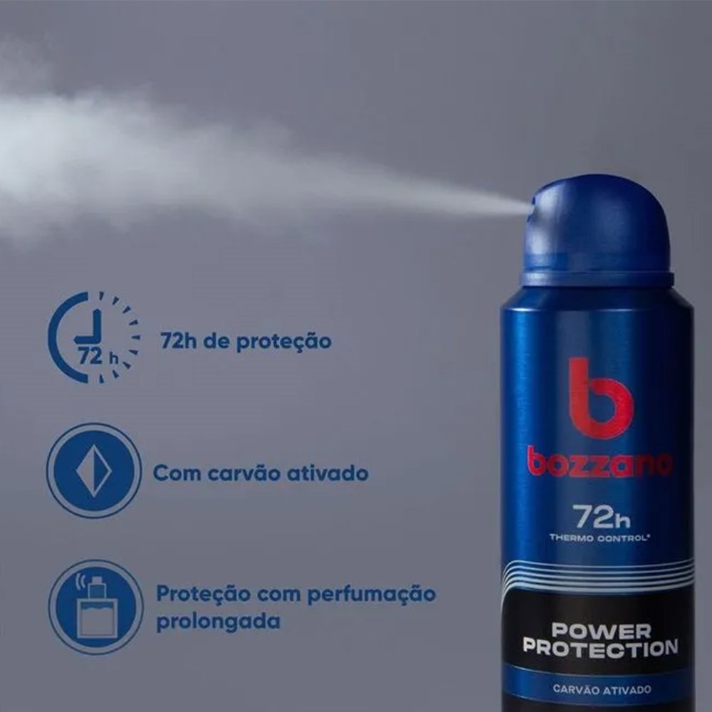 Desodorante Bozzano Aerossol Carvão Ativado Tamanho Econômico 200ml