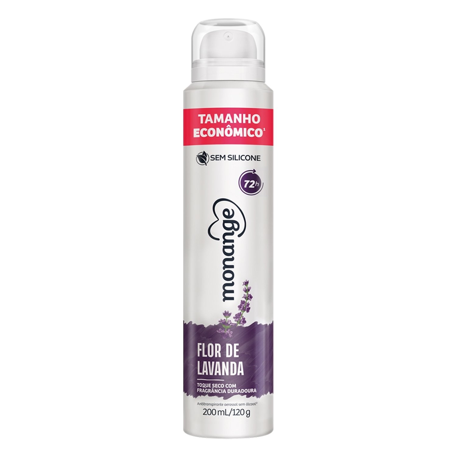 Desodorante Monange Aerossol Flor De Lavanda Tamanho Econômico 200ml