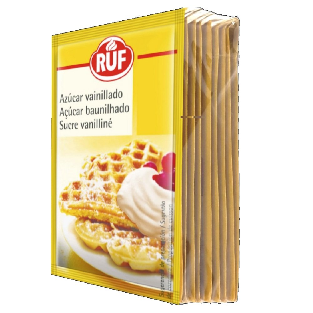 Açúcar de Baunilha Ruf - Embalagem Contém 10 Envelopes de 8g