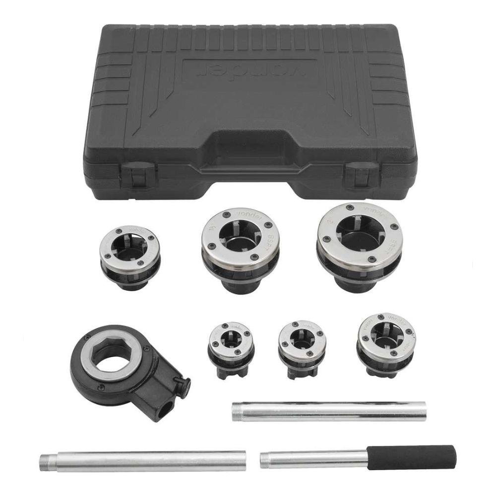 Jogo De Tarraxa Manual Bspt Para Canos Metálicos 10 Peças 1/2" A 2" Vonder