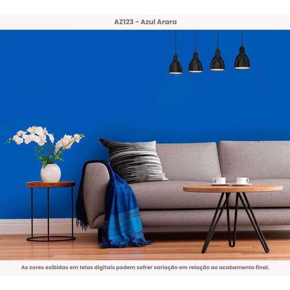 Tinta Acrílica Econômica Fosco 3,6 L Azul Arara Vitória Régia