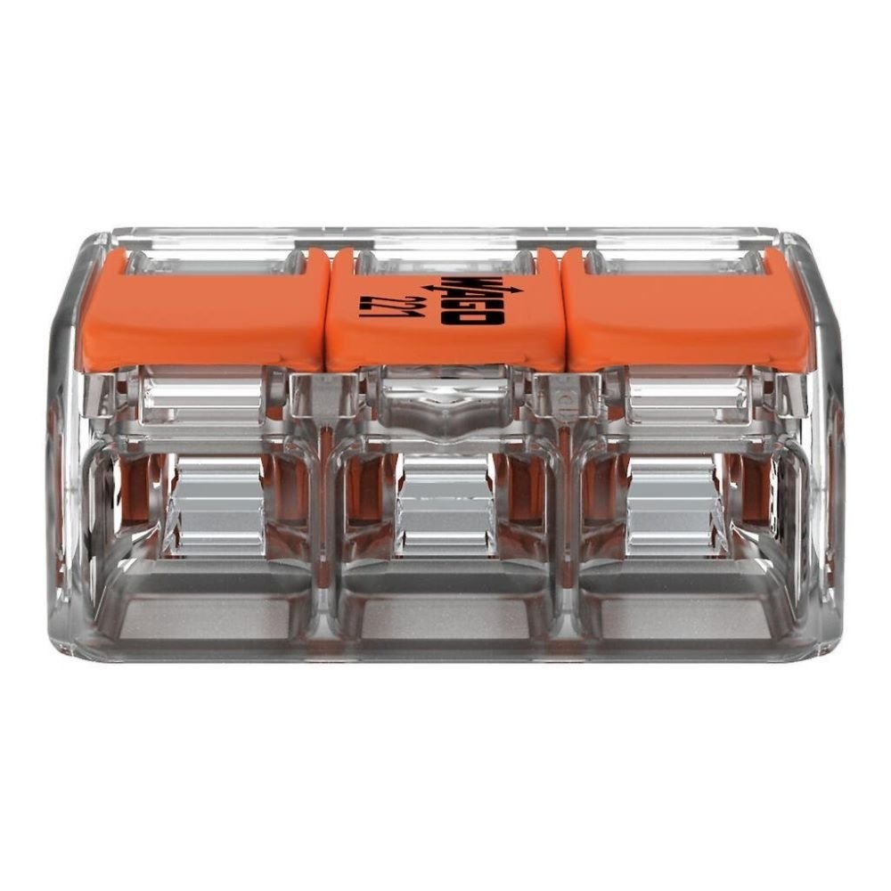 Conector De Emenda 3 Pólos Cabo Até 4mm 32a 450v 221-413 Wago
