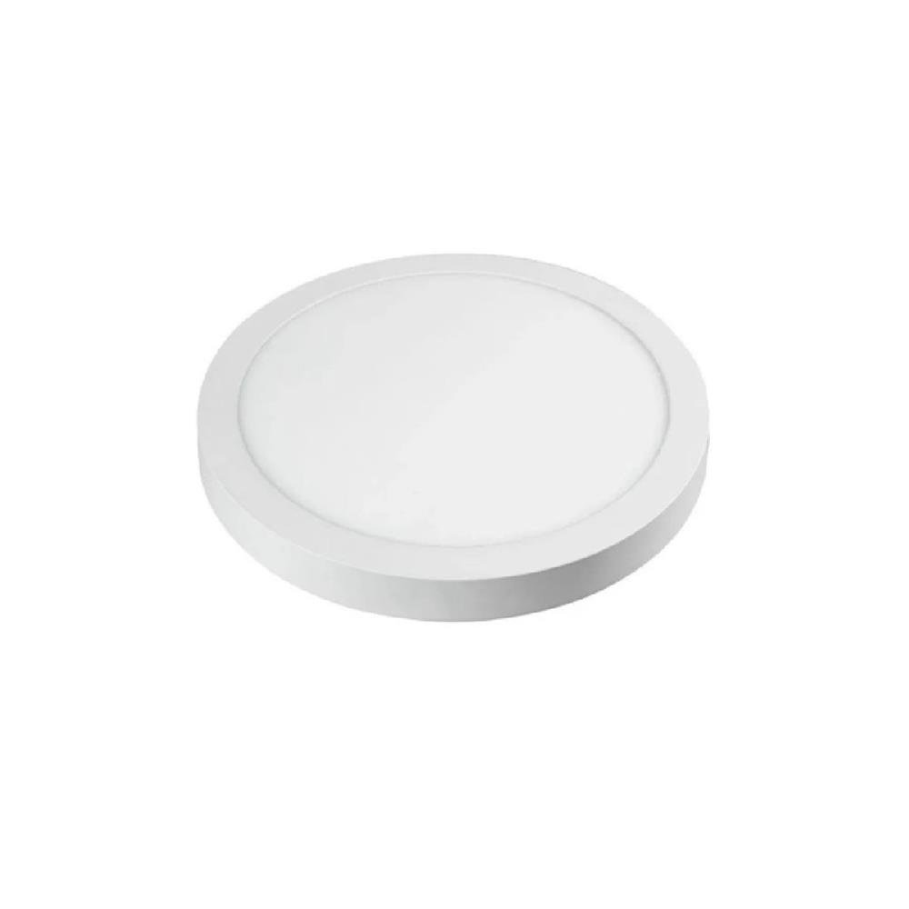 Painel LED 20,4x20,4 Redondo Branco Sobrepor 18W 3000K Foxlux