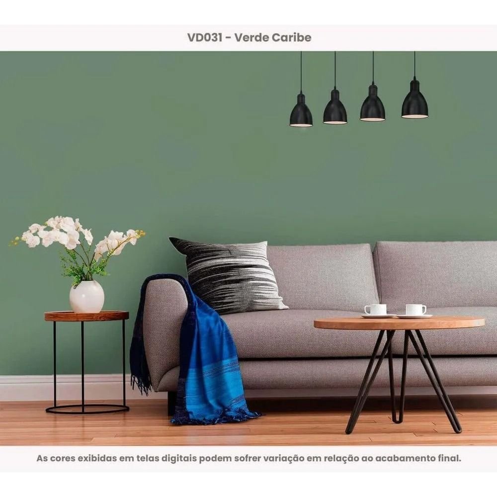 Tinta Acrílica Econômica Fosco 3,6 L Vd031 Verde Caribe Vitória Régia