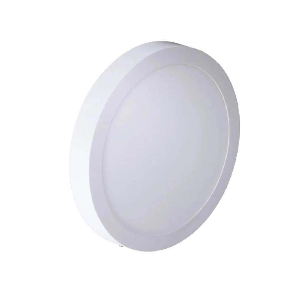 Painel LED 15x15 Redondo Branco Sobrepor 12W 3000K Foxlux