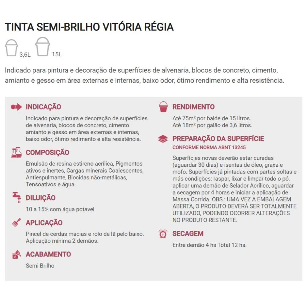 Tinta Acrílica Econômica Semibrilho 15 L Verde Menta Vitória Régia